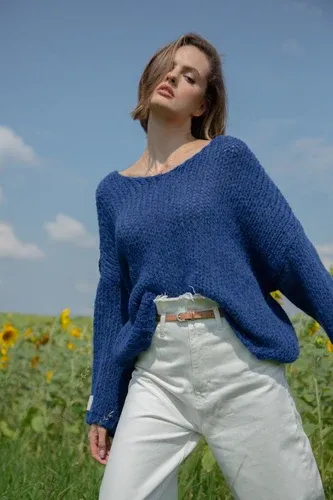 Glara Oversized women's knitted sweater (8772622)