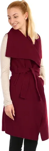 Glara Women's winter long vest with belt (8776872)