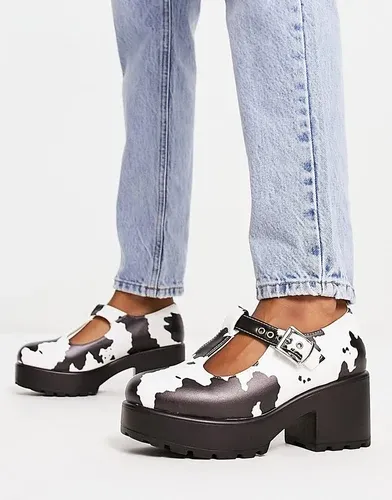 Koi Footwear Zapatos estilo merceditas con estampado de vacas y suela gruesa de Koi-Multicolor (8792055)
