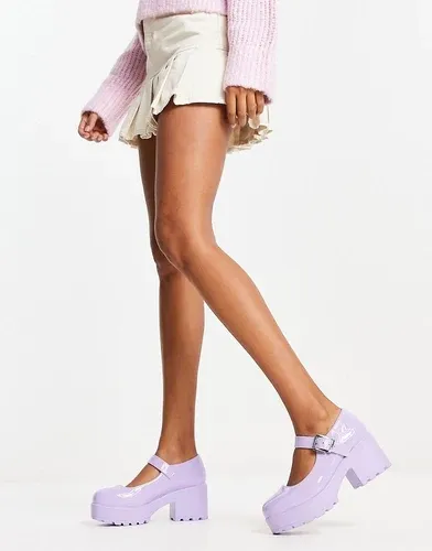 Koi Footwear Zapatos de tacón lila uniforme estilo merceditas Tira de Koi - LILAC-Morado (8793036)