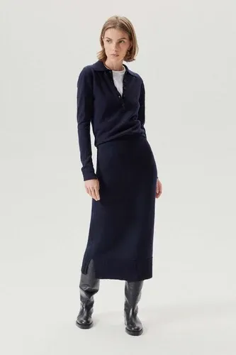 Artknit Studios The Merino Wool Pencil Skirt - Oxford Blue (8803179)