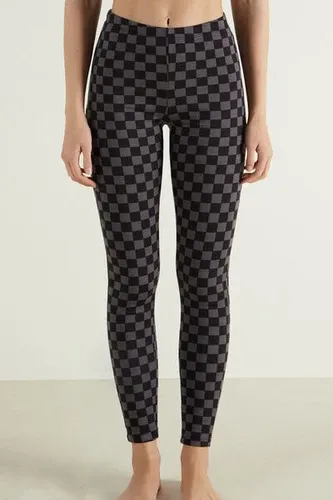 Tezenis Leggings de Algodón Térmico Estampado Mujer Negro Tamaño L (8763459)