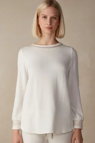Intimissimi Camiseta de Modal con Lana Romantic Bedroom Mujer Blanco Tamaño L (8836469)