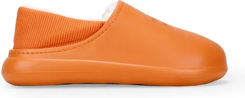 Bosanova Zapatillas de estar por casa naranja de goma con forro de pelo para mujer (8906310)