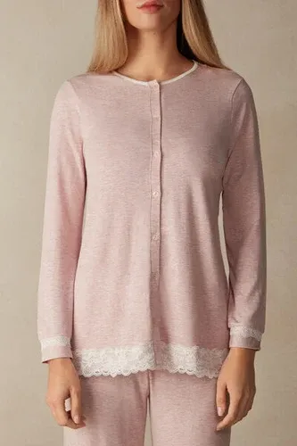 Intimissimi Camiseta de Modal y Encaje Abierta en la Parte Delantera Mujer Rosa Claro Tamaño S (8924537)