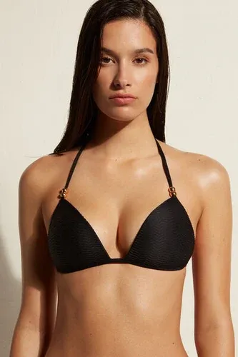 Calzedonia Triángulo Relleno Gradual Bikini Casablanca Mujer Negro Tamaño 2 (8926168)
