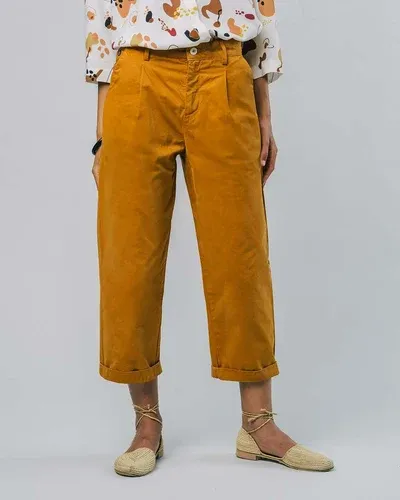 Brava Fabrics Inka Gold Pleated Pants (9002709)