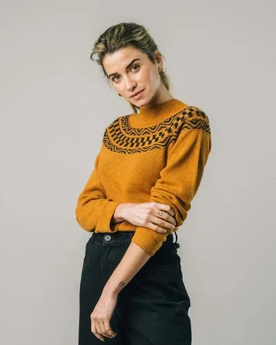 Brava Fabrics Ribbon Jaquard Sweater Mustard (8953315)