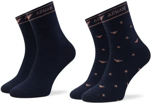 2 pares de calcetines altos para mujer Emporio Armani (8988020)