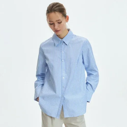 Reserved - Camisa en mezcla de algodón orgánico - Azul (8231646)