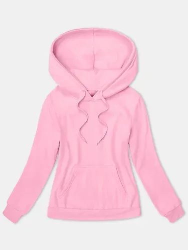 Sudadera de mujer rosa claro OZONEE JS/W02Z (3662030)