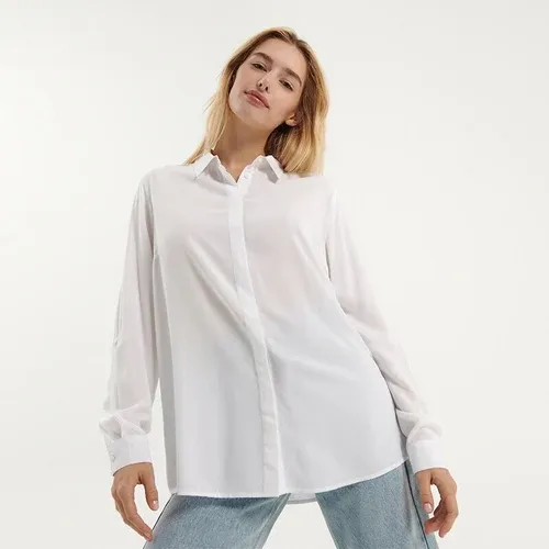 House - Camisa lisa blanca de corte clásico - Blanco (8740755)