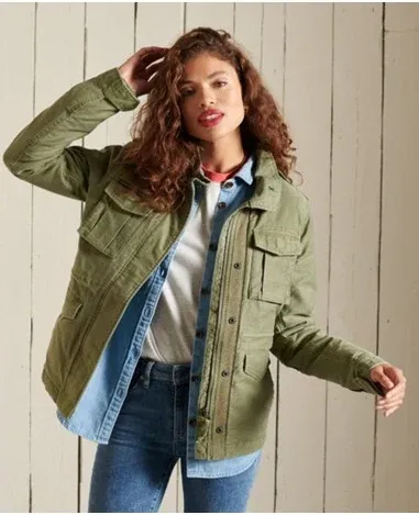 SUPERDRY Rookie Borg Lined Military Jkt - Chaqueta S Verde (9024599)
