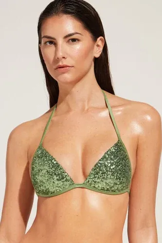 Calzedonia Triángulo Relleno Gradual Bikini Cannes Mujer Verde Tamaño 1 (9059756)