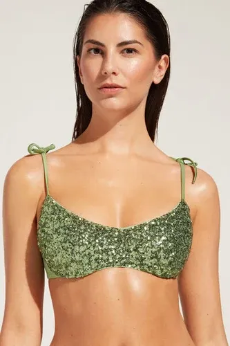 Calzedonia Top Brassiere Relleno Bikini Cannes Mujer Verde Tamaño 2 (9059758)