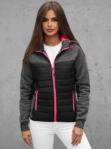 Chaqueta de mujer negra OZONEE JS/KSW4002Z (8695921)