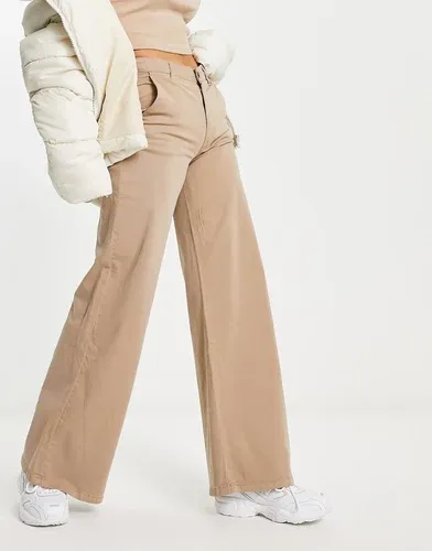 Pantalones beis de pernera ancha y talle alto de Urban Classics-Beis neutro (9064285)
