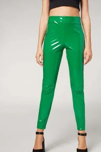 Calzedonia Leggings Skinny de Vinilo Térmicos Mujer Verde Tamaño L (9079410)