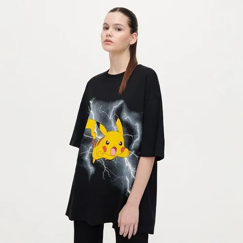 House - Camiseta oversize con impresión Pokémon - Negro (9081864)