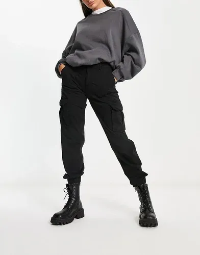 Pantalones negros utilitarios de corte slim de sarga de algodón de Urban Classics-Black (9081303)