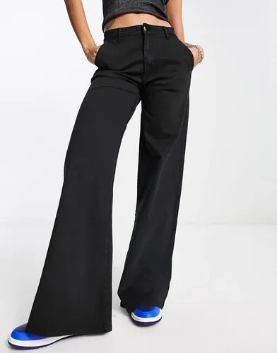 Pantalones negros de pernera ancha y talle alto de Urban Classics-Black (9081302)