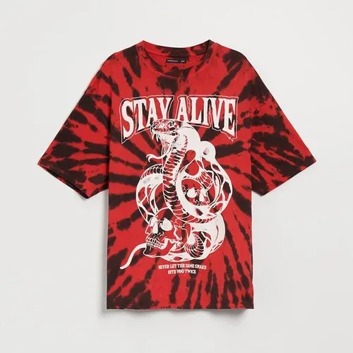 House - Camiseta con efecto tie-dye Stay Alive Snake - Multicolor (9095613)