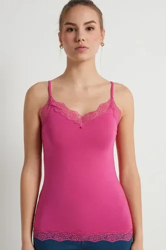 Tezenis Camiseta de tirantes con Aplicación de Encaje Mujer Rosa Tamaño L (8714272)