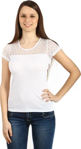Glara Women's T-shirt translucent top (2886078)