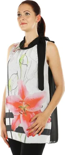 Glara Long ladies sleeveless top flowers (2886326)