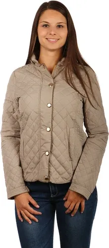 Glara Quilted ladies jacket with glossy patents (1885060)