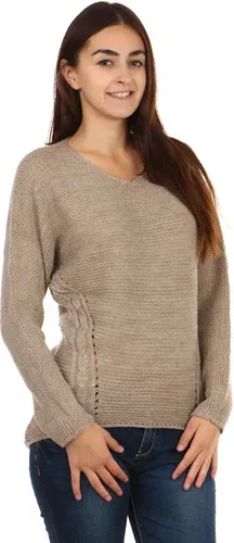 Glara Women's knitted sweater ornament on back (2885294)