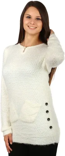 Glara Longer soft ladies sweater with pockets (1885389)