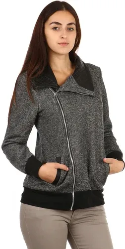 Glara Ladies elegant sweatshirt with zipper without hood XXL (1885742)