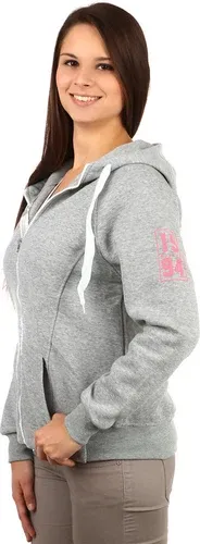 Glara Women's sports zippered sweatshirt with print and hood (2886966)