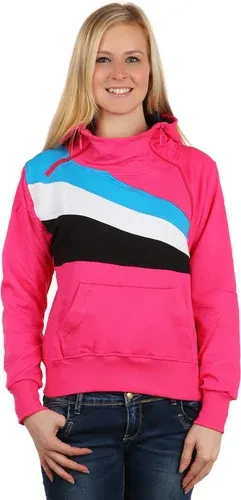 Glara Women's sports sweatshirt with stripes and hood (2886976)