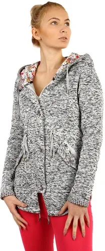 Glara Women's warmed brindle jacket with hood (2884636)